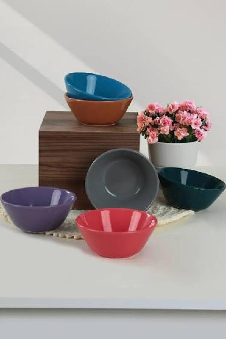 Keramika Mixed Hitit Çorba Kasesi 14 cm 6 Adet - 406/620
