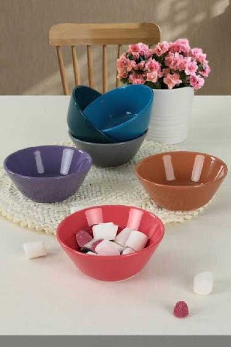 Keramika Mixed Hitit Çorba Kasesi 14 cm 6 Adet - 406/620