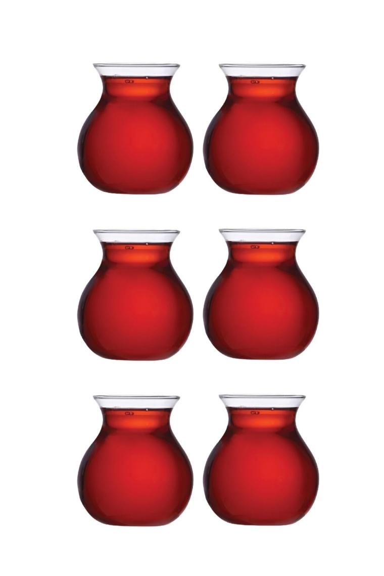Mercan 6'lı Borosilikat 200 ml Çay Bardağı Keyf-i Ala