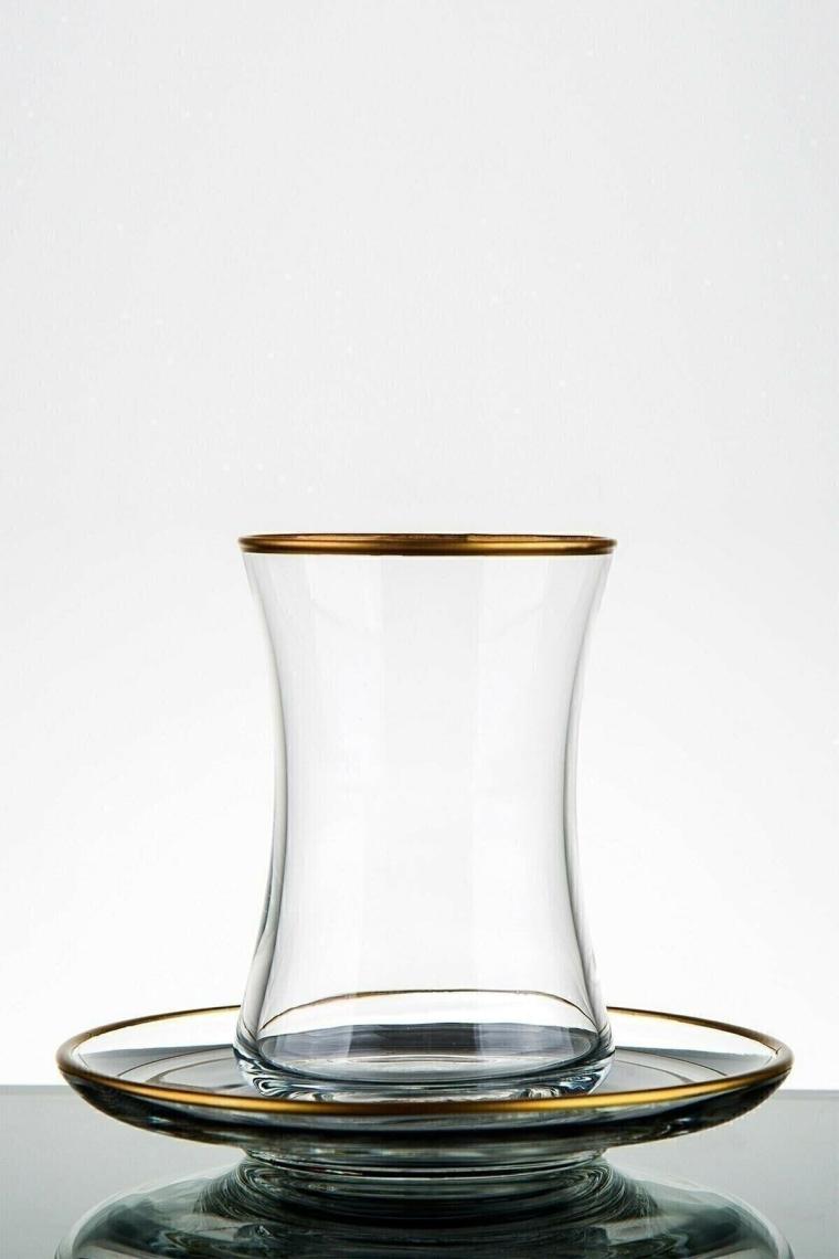 S&k Glass 61 Parça 12 Kişilik Çeyiz Seti Su Takımı (ALTIN YALDİZLİ)