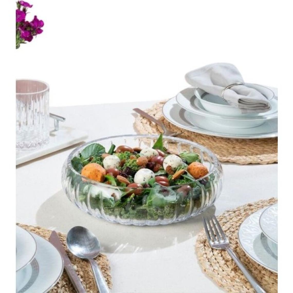 Evefix El Yapımı Büyük Boy Cam Salata Kasesi Çok Amaçlı Cam Kase