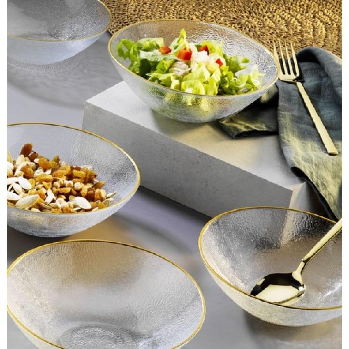 Fecra Jasmin 6'lı Kase Seti Gold Fileli 17 cm
