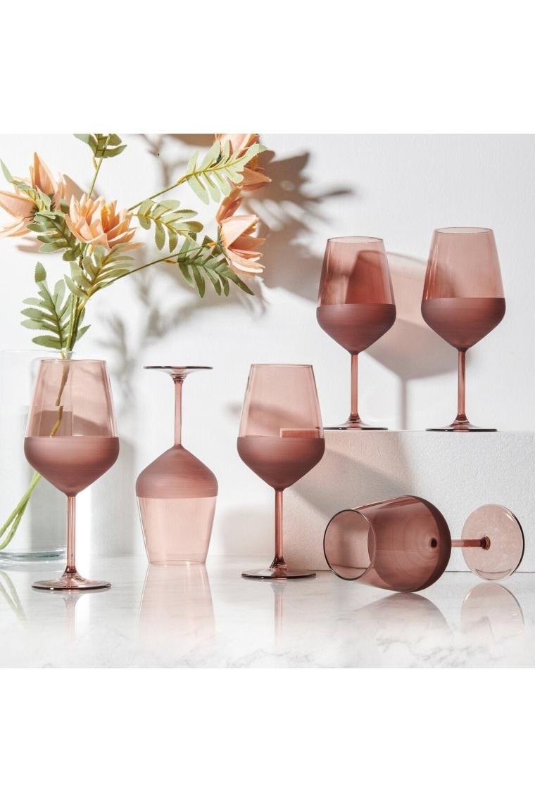 Matte 6'lı Ayaklı Bardak - Kahverengi - 490 ml