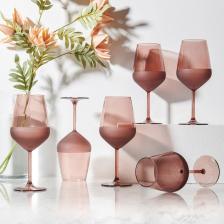 Matte 6'lı Ayaklı Bardak - Kahverengi - 490 ml