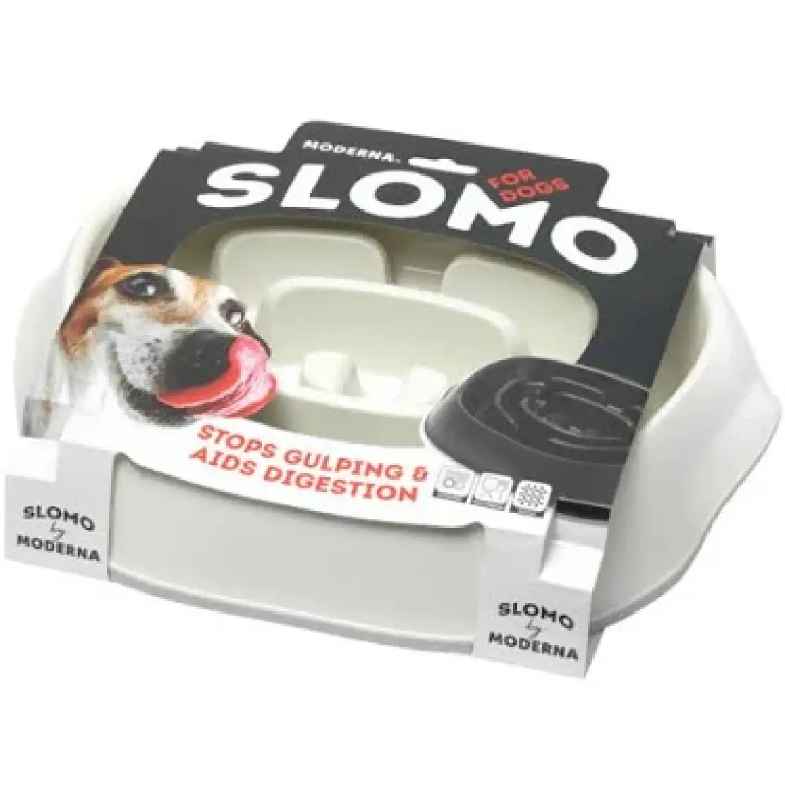 Moderna Slomo Yavaş Yeme Köpek Mama Kabı 950 ml Siyah