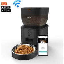 Haustier QQ025 Kameralı Akıllı Kedi Köpek Otomatik Mama Kabı, Tuya App-Wifi Uzaktan Kontrol, Sesle Çağırma, 480P Kamera, 4lt Hazne, Metal Kase
