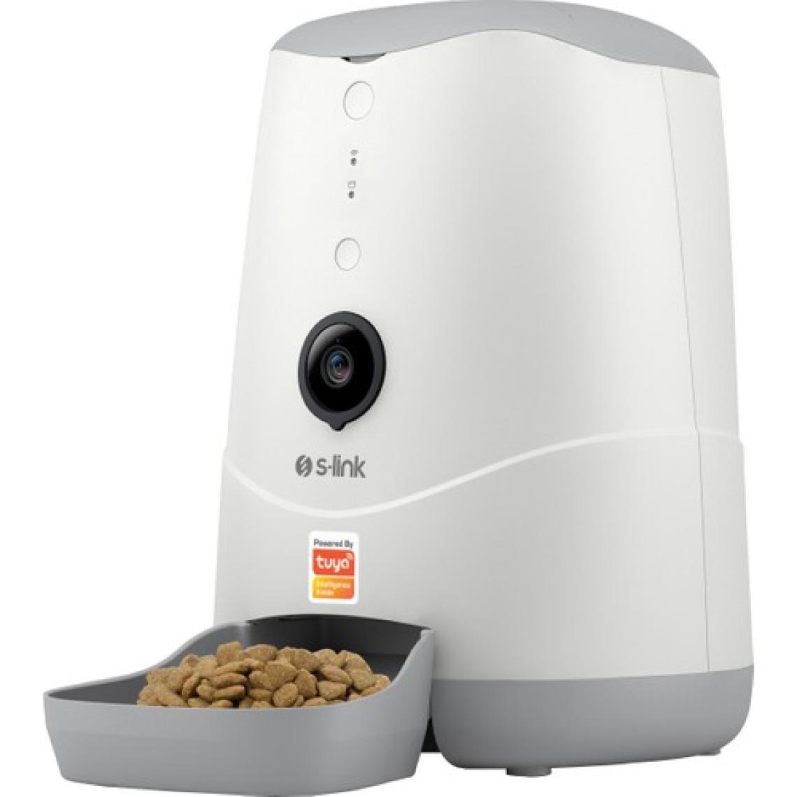 S-link Swapp SL-20 Smart HD Kameralı Wi-Fi TUYA Destekli Akıllı Otomatik Kedi Köpek Besleyici