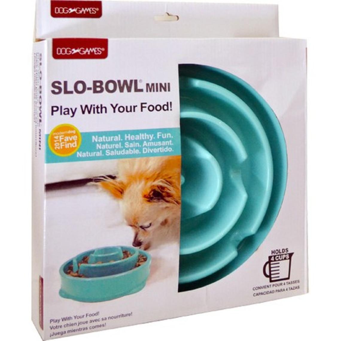 Dog Games Slo-Bowl Yavaş Yeme İçin Köpek Mama Kabı 4 Kap Mavi