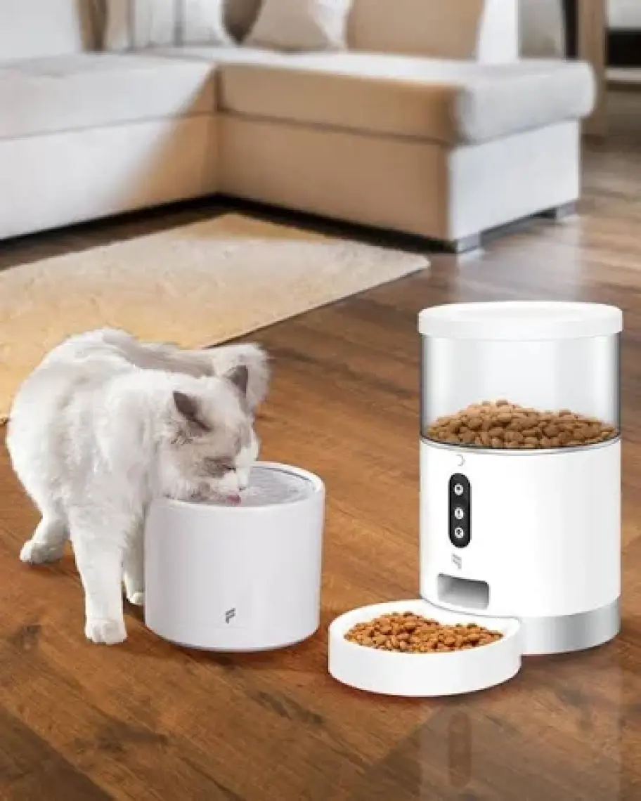 Fonri Kedi Köpek Akıllı Mama ve Su Kabı Seti – Akıllı Otomatik Mama Kabı, Akıllı Otomatik Su Kabı