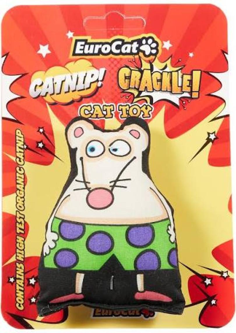 Eurocat Kedi Oyuncağı Süper Fare Beyaz 9,5 cm