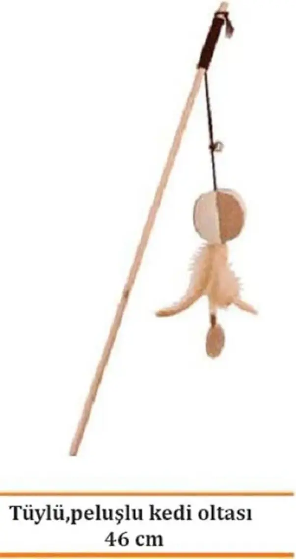 Eastland Tüylü ve Peluşlu Kedi Oltası 46 cm