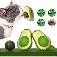 Arven ToysAvokado Kedi Çimi Kedi Oyuncağı Yalama Topu Doğal Kedi Nanesi 360 Derece Dönen Top