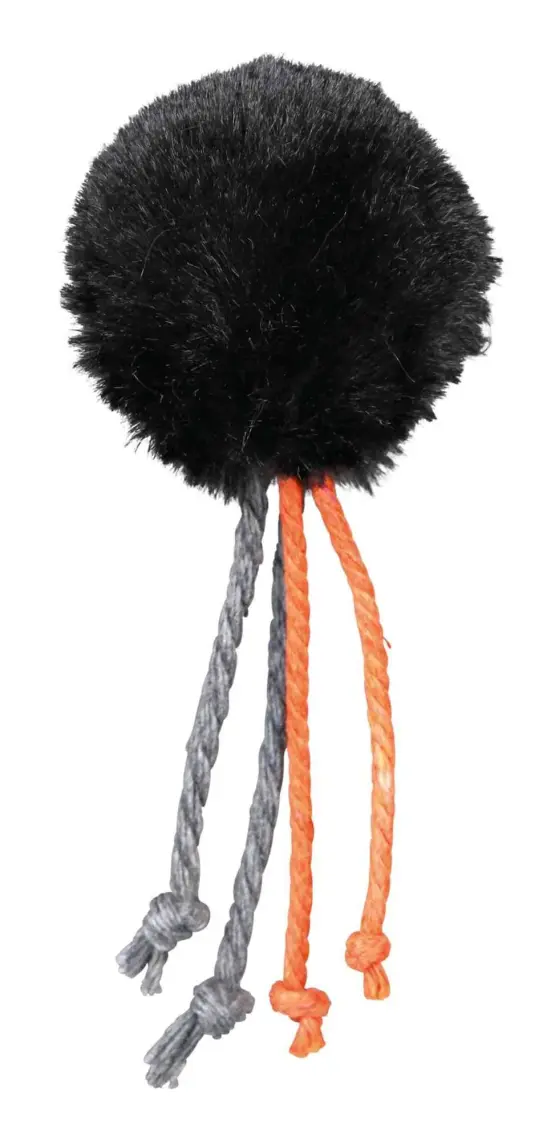 Trixie kedi oyuncağı zilli kediotlu peluş top 4cm