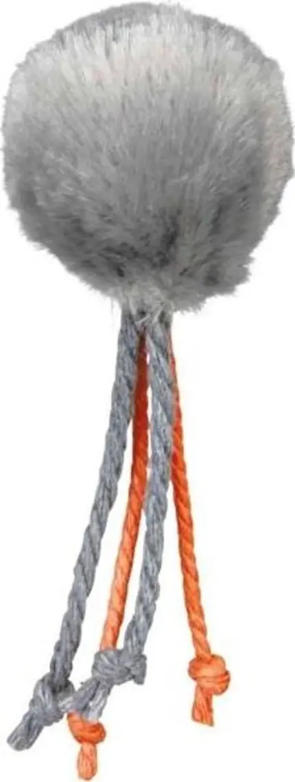Trixie kedi oyuncağı zilli kediotlu peluş top 4cm