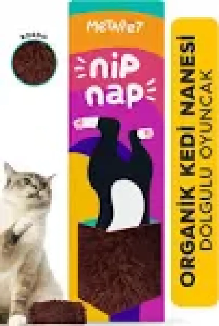 Metapet Catnipli Peluş Kedi Oyuncağı, Organik Kedi Nanesi Oyuncakları, Kedi Otlu Naneli Ürünleri
