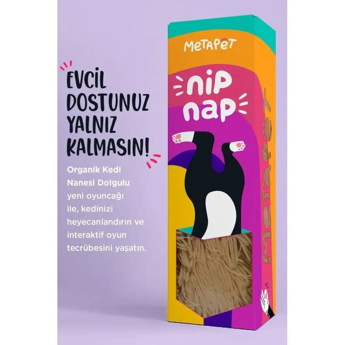 Metapet Catnipli Peluş Kedi Oyuncağı, Organik Kedi Nanesi Oyuncakları, Kedi Otlu Naneli Ürünleri