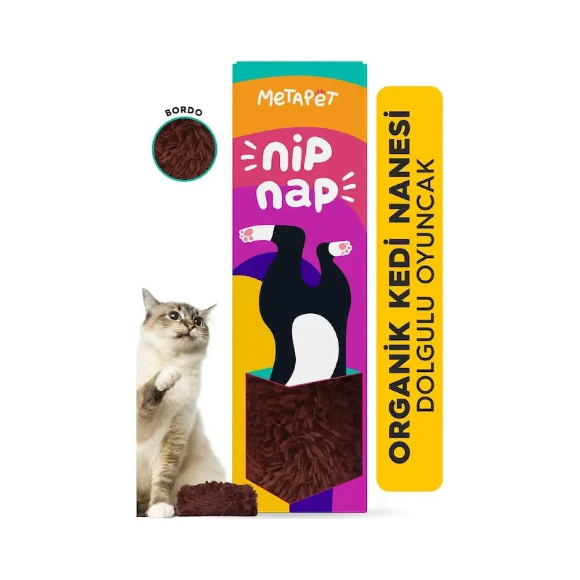 Metapet Catnipli Peluş Kedi Oyuncağı, Organik Kedi Nanesi Oyuncakları, Kedi Otlu Naneli Ürünleri