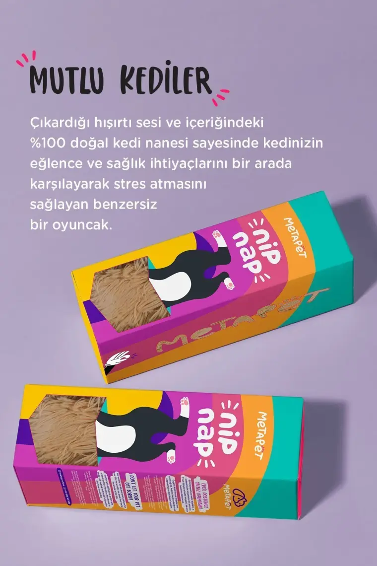 Metapet Catnipli Peluş Kedi Oyuncağı, Organik Kedi Nanesi Oyuncakları, Kedi Otlu Naneli Ürünleri