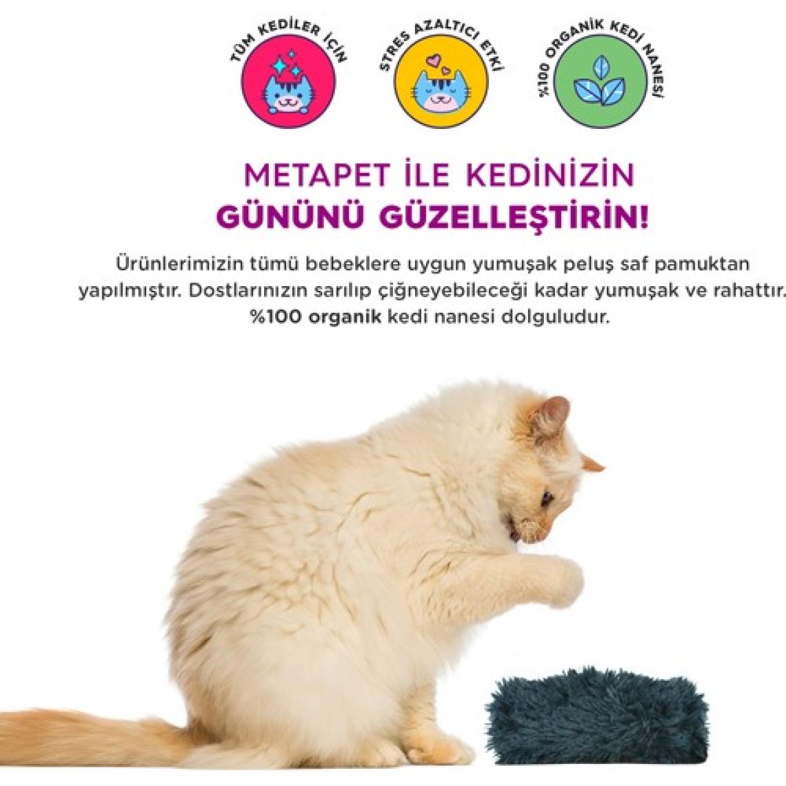 Metapet Catnipli Peluş Kedi Oyuncağı, Organik Kedi Nanesi Oyuncakları, Kedi Otlu Naneli Ürünleri