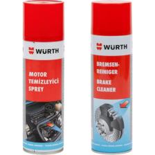 Würth Motor Temizleyici 500 ml + Fren Balata Spreyi 500 ml