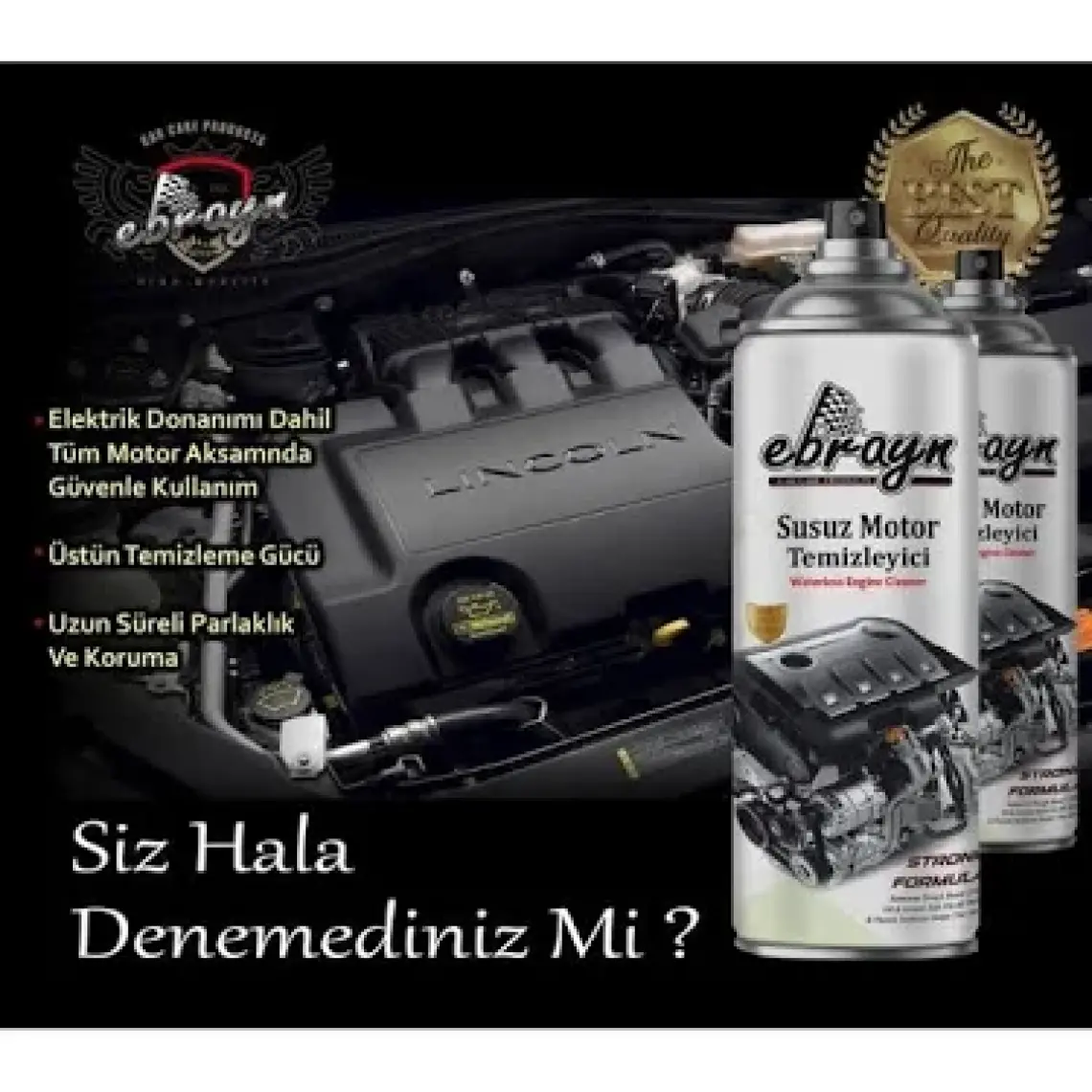 Ebrayn Susuz Motor Yıkama ve Temizleme Spreyi Aerosol 500ML