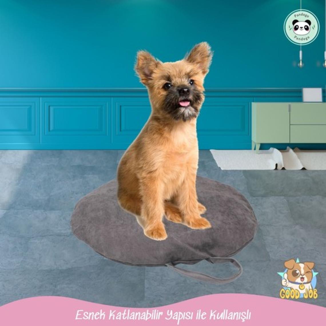 Pandogo Kedi Yatağı Evcil Hayvan Kedi Minderi 65 cm Evcil Hayvan Simit Yuvarlak Yumuşak Yatak Minder