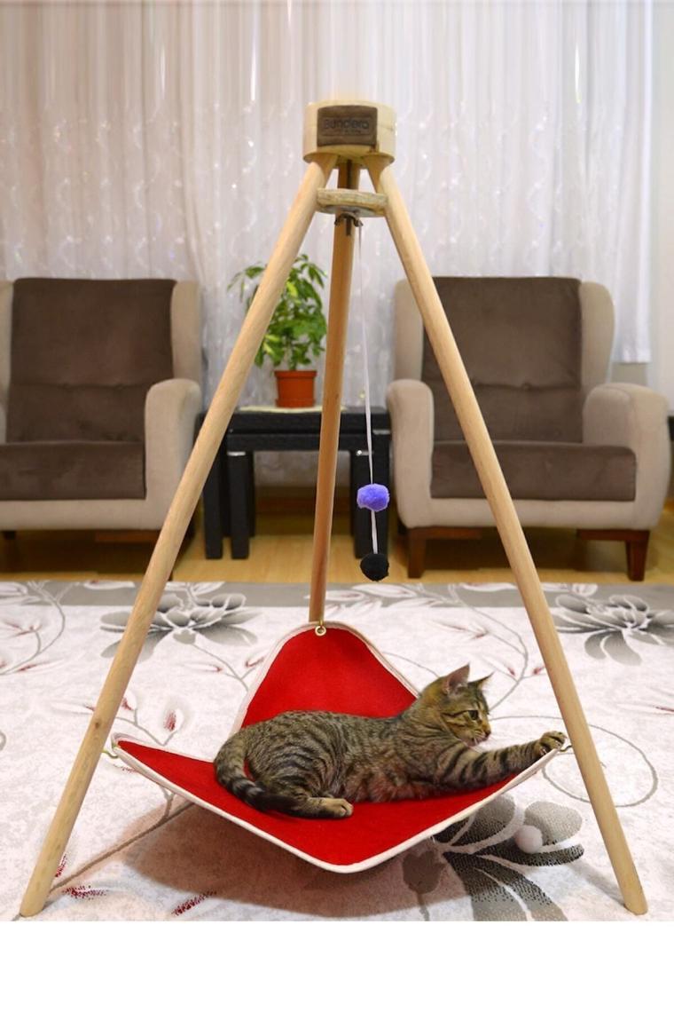 Bundera Tripod Kedi Hamağı ve Yatağı