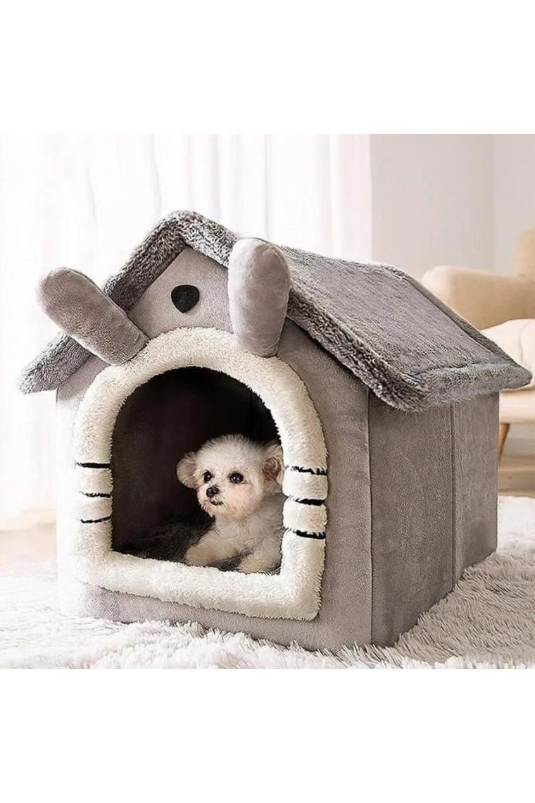Tineke Klasik Model Kedi Evi Yumuşak Kedi Yatağı Derin Uyku ve Kış Evi Çıkarılabilir Minder