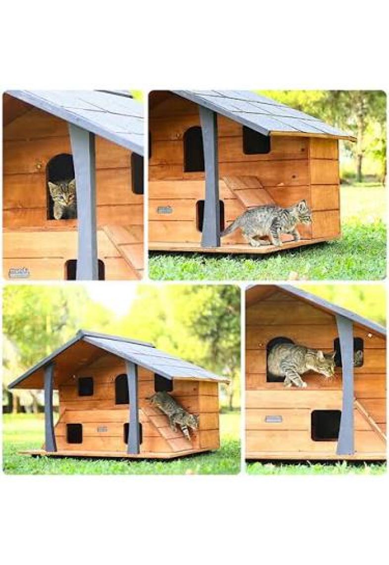 Mandu Ahşap Lüks Kedi Evi