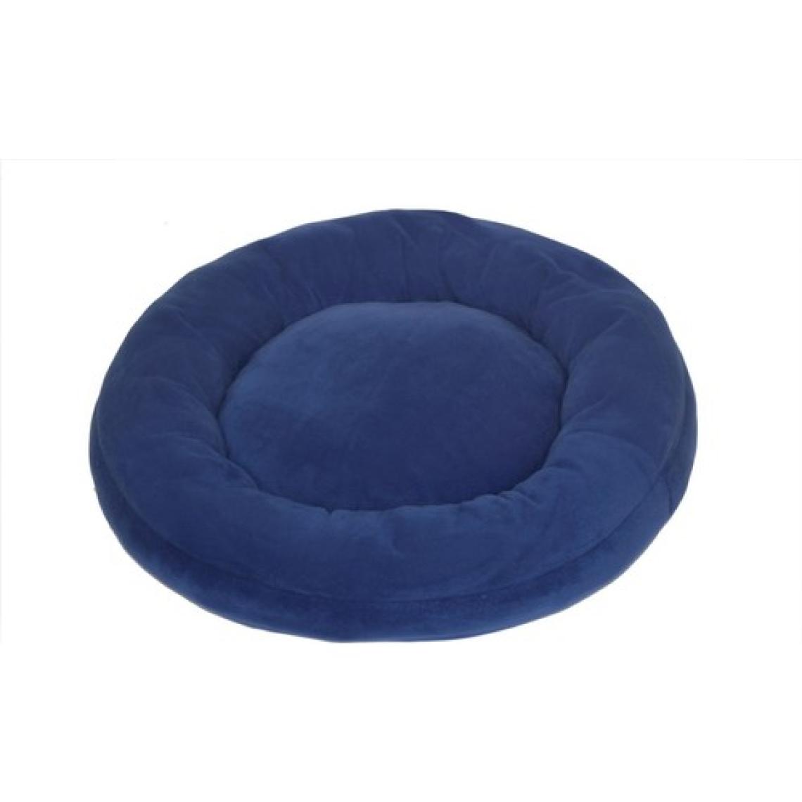 Sennedilersen Kedi Köpek Yatağı - Yuvarlak Polar Kumaş Simit Yatak 50 Cm(Mavi)