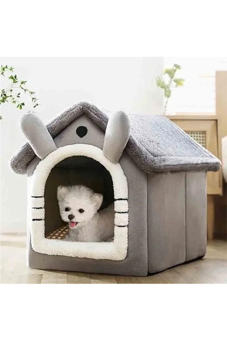 Tineke Klasik Model Kedi Evi Yumuşak Kedi Yatağı Derin Uyku ve Kış Evi Çıkarılabilir Minder