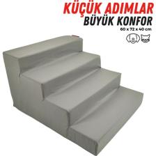 Xpermate Evcil Hayvan Merdiveni - Kedi Merdiveni - Köpek Merdiveni , 4 Basamaklı, Fermuarlı Antrasit