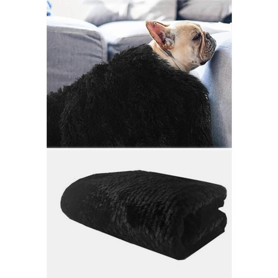 Bundera Peluş Siyah Kedi Köpek Yatağı Battaniyesi Evcil Kedi Minderi Yuvası  Kulübesi Matı Örtüsü 60X90 cm