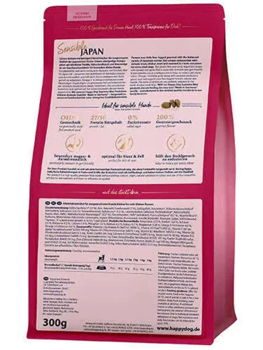 Happy Dog Mini Xsmall Küçük Irk Yetişkin Köpek Maması 1,5 kg Japan Balıklı Sprilunalı