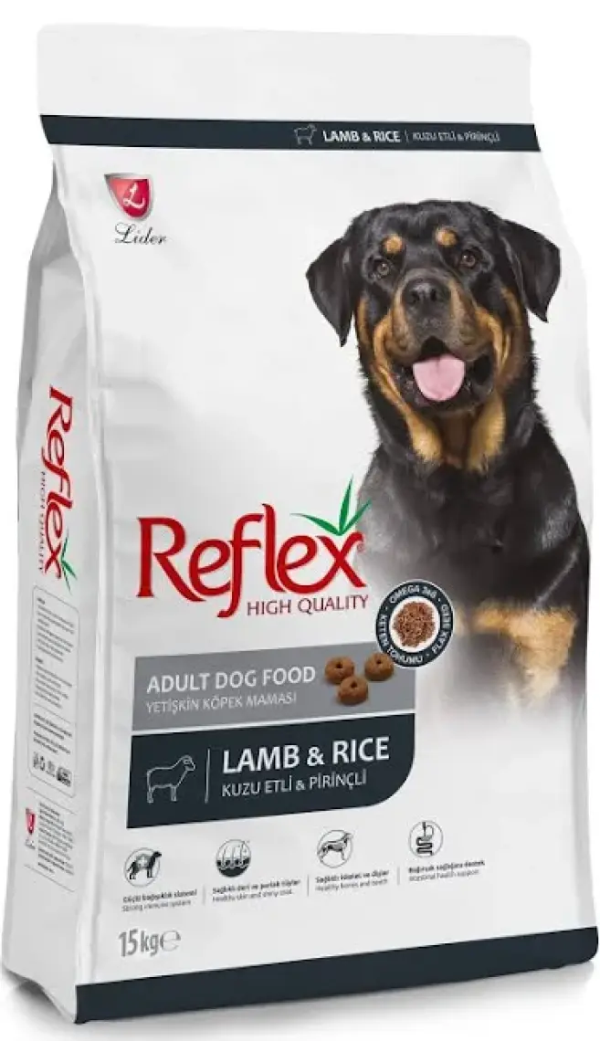 Reflex Adult Dog Kuzu Etli & Pirinçli Yetişkin Köpek Maması 15 Kg