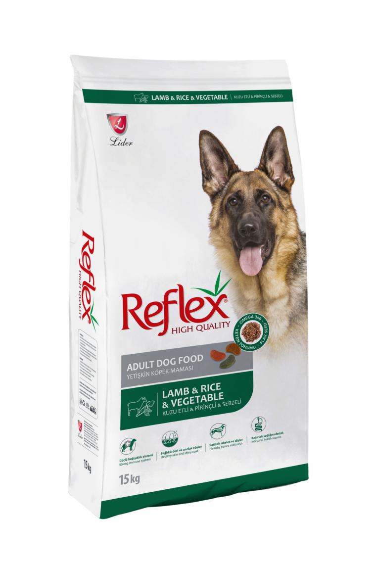 Reflex Adult Dog Kuzu Etli & Pirinçli & Sebzeli Yetişkin Köpek Maması 15 Kg