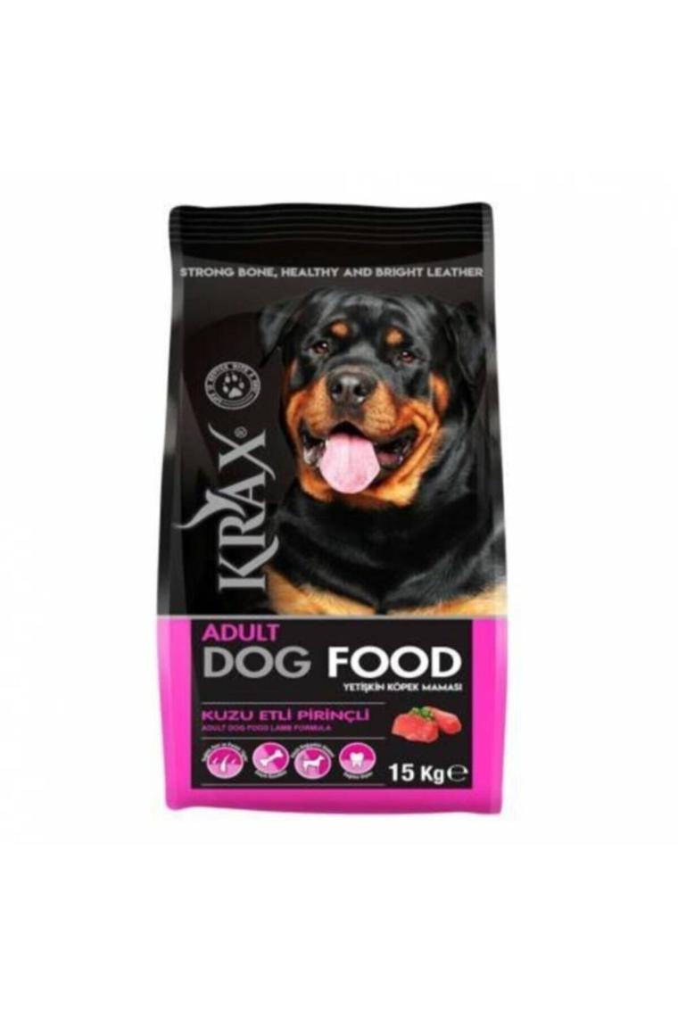 Krax Kuzu Etli Pirinçli 15 kg Yetişkin Kuru Köpek Maması