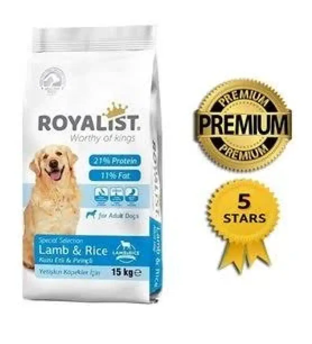 Royalist Premium Kuzu Etli ve Pirinçli Yetişkin Köpek Maması 15 kg