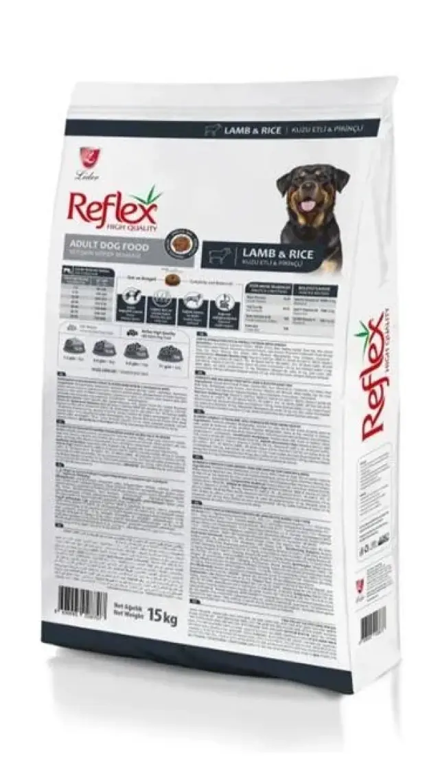 Reflex Adult Dog Kuzu Etli & Pirinçli Yetişkin Köpek Maması 15 Kg