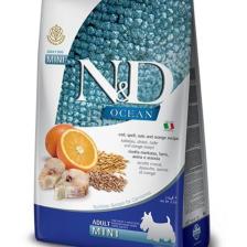 N&D Ocean Düşük Tahıllı Morina Balıklı ve Portakallı 2.5 kg Küçük Irk Yetişkin Köpek Maması