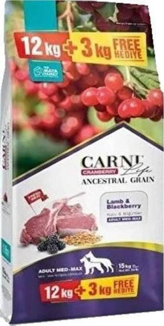 Carni Life  C.berry A.graın Lamb&b.berry Adult Dog Med&max 12 kg