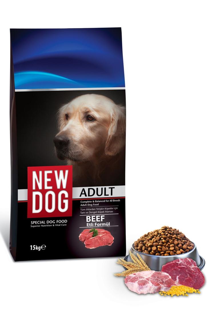 New Dog Sığır Etli Yetişkin Köpek Maması 15 Kg