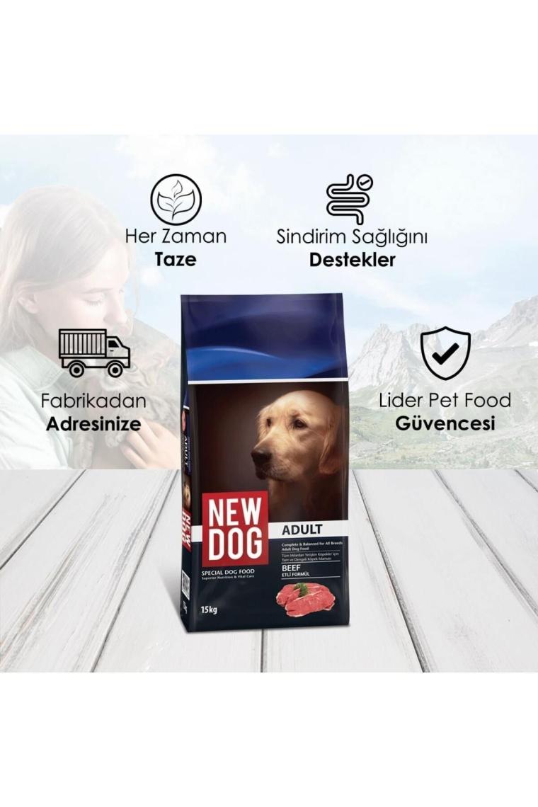 New Dog Sığır Etli Yetişkin Köpek Maması 15 Kg