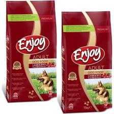 Enjoy Kuzu Etli  ve Prinçli Yetişkin Köpek Maması 15 kg 2 Adet