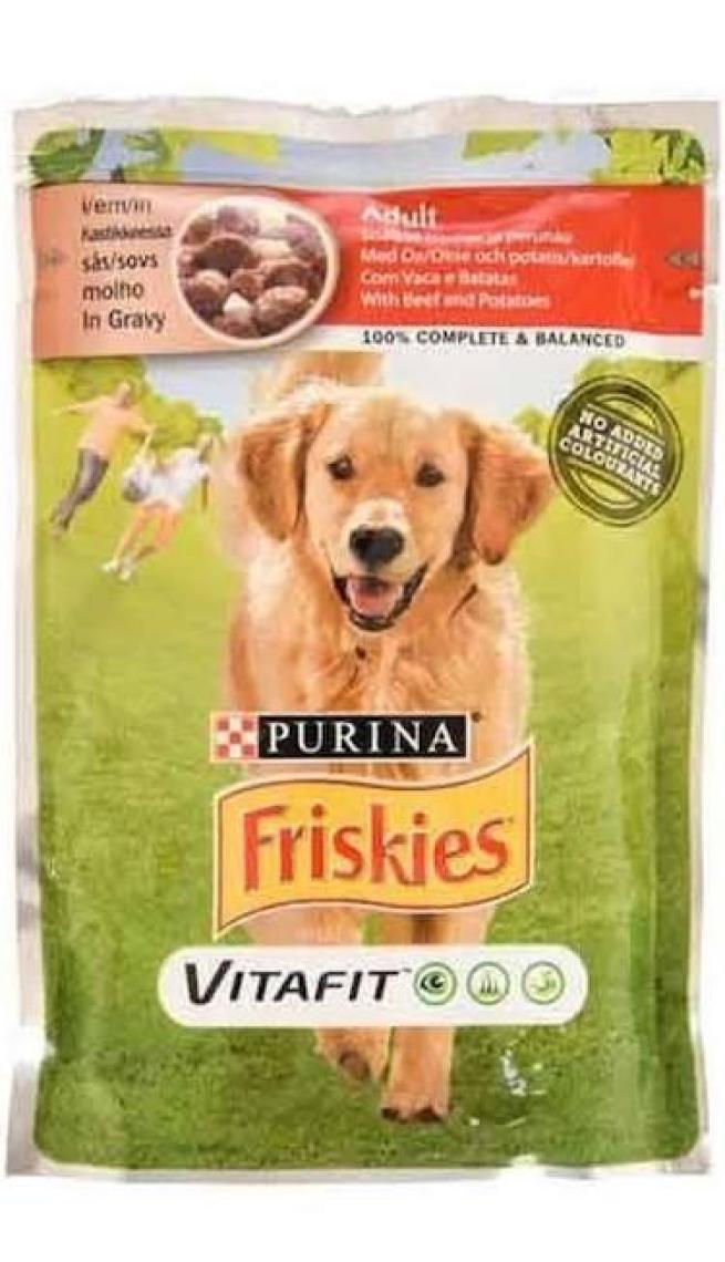 Friskies Kuzu Etli ve Havuçlu Yetişkin Köpek Maması 100 gr x 20
