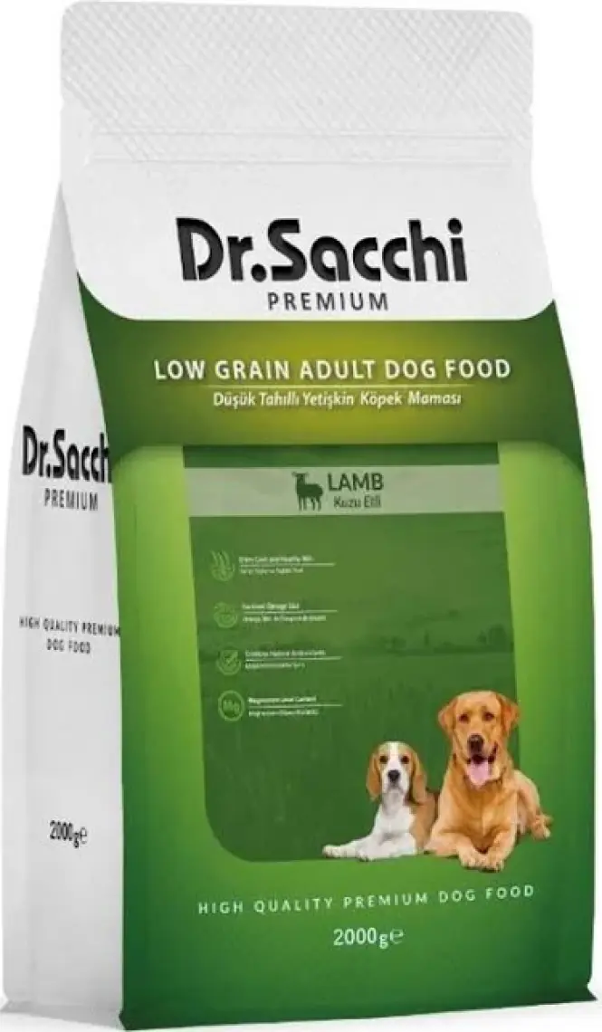 Dr.sacchi Premium Düşük Tahıllı Kuzu Etli Yetişkin Köpek Maması 2 kg