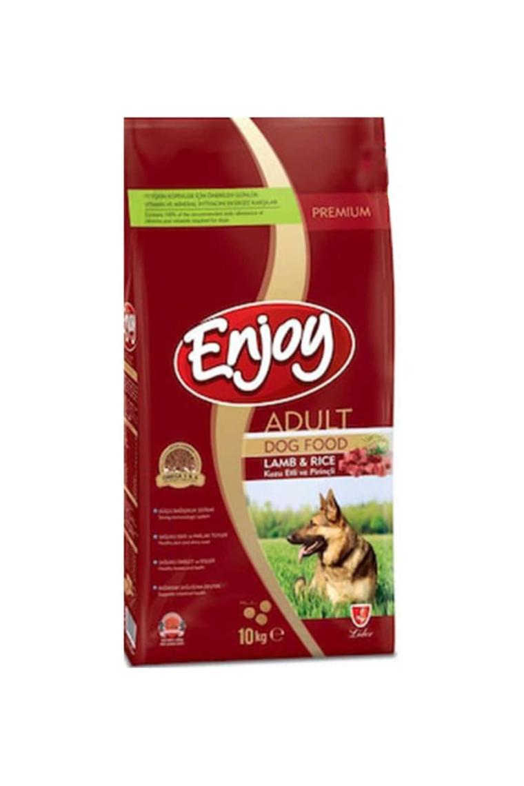 Enjoy Kuzu Etli ve Pirinçli 10 kg Yetişkin Kuru Köpek Maması