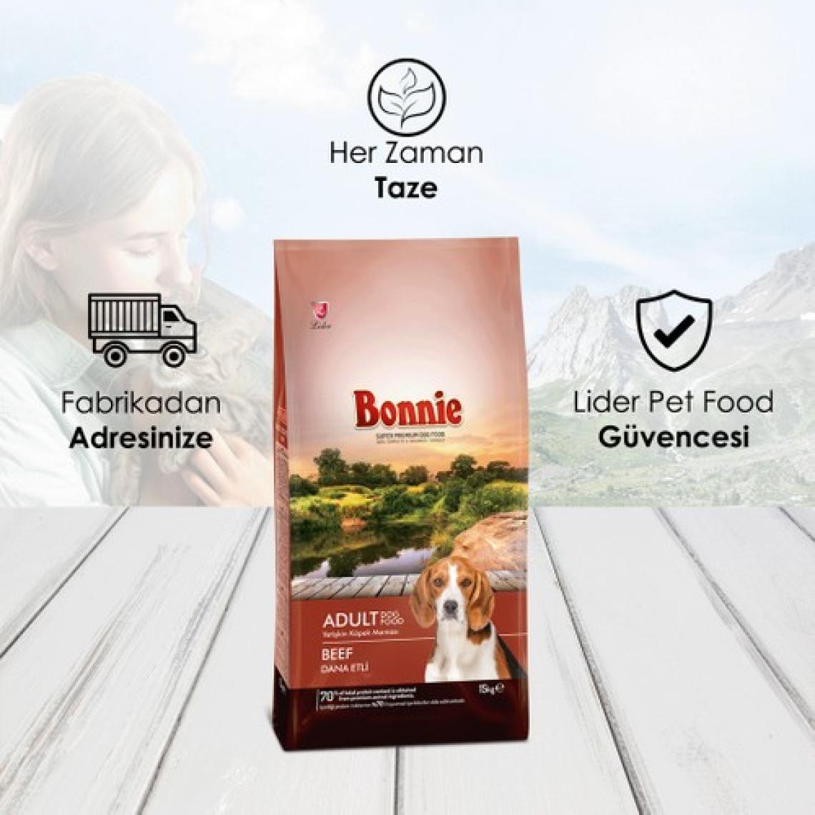Bonnie Sığır Etli Yetişkin Köpek Maması 15 Kg