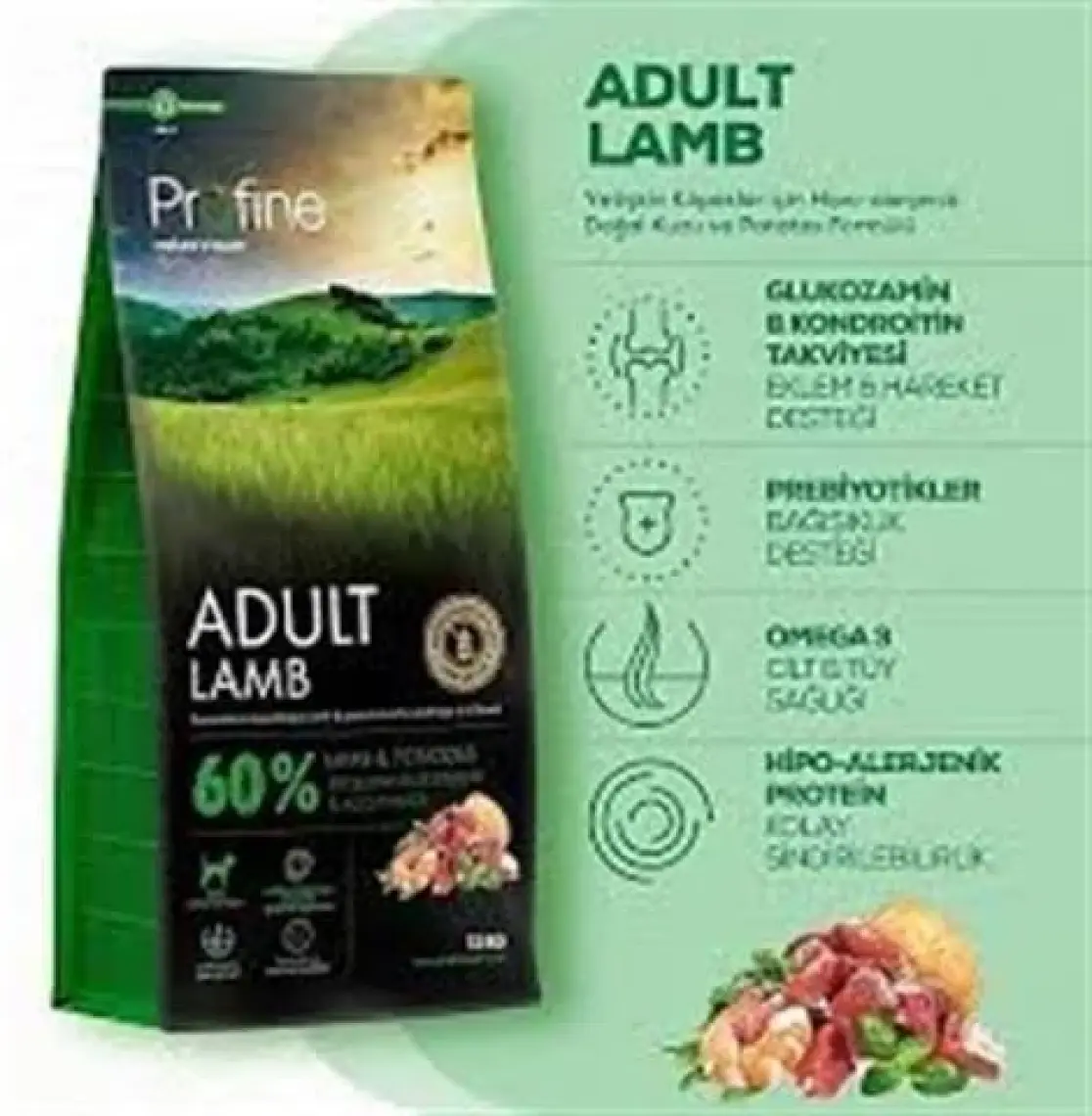 Profine 12 kg Gluten Free Adult Lamb Glutensiz Kuzu Etli Yetişkin Köpek Maması