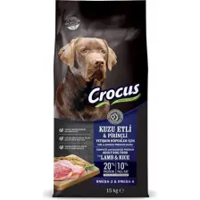 Crocus Kuzu Etli Pirinçli Yetişkin Köpek Maması 15 kg